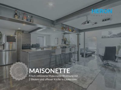 MAISONETTE – Frisch renovierte Maisonette-Wohnung mit 2 Bädern und offener Küche in Lauterstein