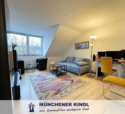 !! BEZUGSFREI !! Oben ist es am schönsten * möblierte 1,5-Zimmer-Wohnung im Dachgeschoss * TRUDERING