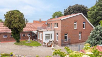 Wohnen und Gewerbe in ruhiger Lage bei Leer – großes Grundstück, Kanalblick & viele Möglichkeiten