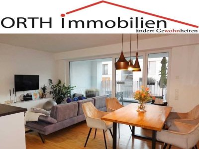 Moderne 2 Zimmer Wohnung mit EBK, Fußbodenheizung und sonniger Terrasse