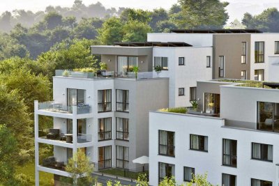Kompakte 2 ZKB mit großem Balkon! Neubau Erstbezug in Traumlage!