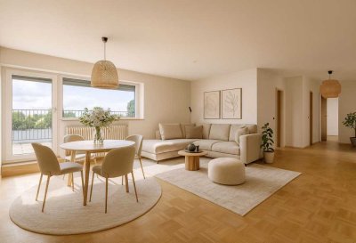 Geräumige 2-Zimmer-Wohnung mit großer Terrasse und Skyline-Blick