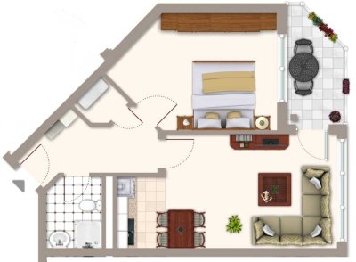 Komplett Renoviert & Bezugsfrei: 2-Zi.-EG-Wohnung mit Balkon
