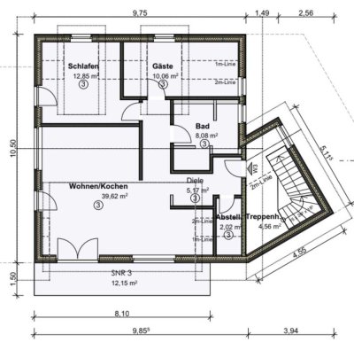 Moderne 3-Zimmer Dachgeschosswohnung in Heimenkirch mit Balkon