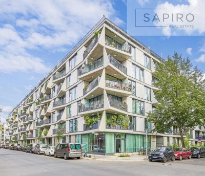 MODERNE NEUBAU-WOHNUNG MIT TERRASSE UND 
BALKON UNWEIT DES MAYBACHUFERS