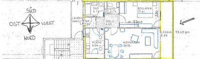 Geschmackvolle, gepflegte 2-Zimmer-Wohnung mit Balkon und Einbauküche in Würzburg-Sanderau