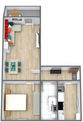 Sanierte 2-Raum Wohnung in der Burgbreite