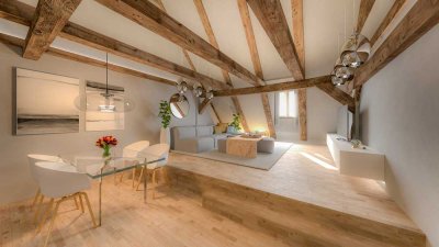 Stilvoll wohnen im Denkmal – Neue DG-Wohnung nach Kernsanierung