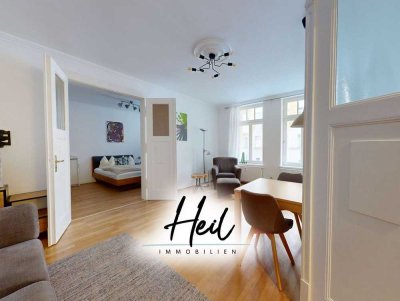 Bezugsfreie Altbauwohnung mit Parkett und Flügeltüren l nur wenige Schritte zur "KarLi"