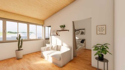 Barrierefreie Neubau-Penthousewohnung mit Wintergarten u. Aufzug
