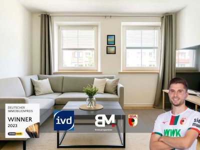 In Kürze frei! 2016 renovierte 3-Zimmer Wohnung mit 59 m² und Westbalkon in Augsburg-Oberhausen