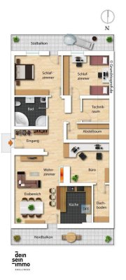 Fügen - großzügige 4 Zimmerwohnung im Dornröschenschlaf