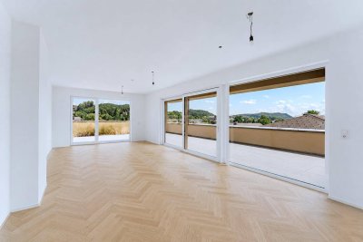DACHGEFLÜSTER - traumhafte 3-Zimmer-Wohnung mit großer Dachterrasse - Fernsicht - Traunsteinblick