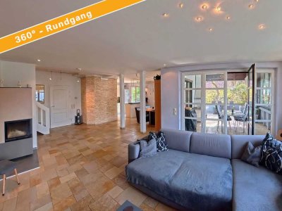 Haus-im-Haus in Fürth: 168 m² Maisonette mit Kamin, großer Terrasse mit Außenkamin & Doppelgarage
