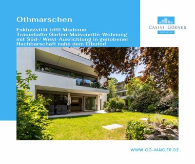 Exklusivität trifft Moderne: Garten-Maisonette-Wohnung in gehobener Nachbarschaft nahe Elbufer!