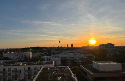 1-Zimmer-Apartment in Schwabing, mit Panoramablick (frisch renoviert)