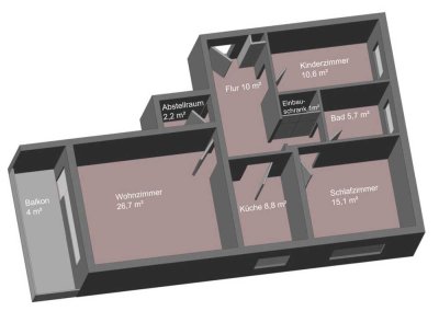 Schöne, ruhige Lange im EG, 720 € kalt, 82 m², 3 Zimmer