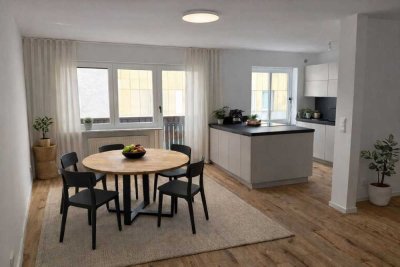Attraktive 3-Zi-Wohnung, komplett renoviert mit Balkon und hochwertiger Küche in bester Lage