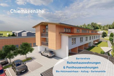 Familienfreundliche Neubau-Reihenhauswohnung Eckwohnung (EG+OG) mit Garten