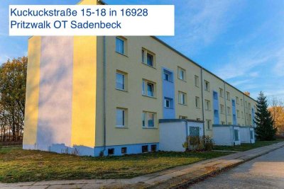 Freundliche und sanierte 4-Raum-Wohnung mit Balkon in Pritzwalk OT Sadenbeck