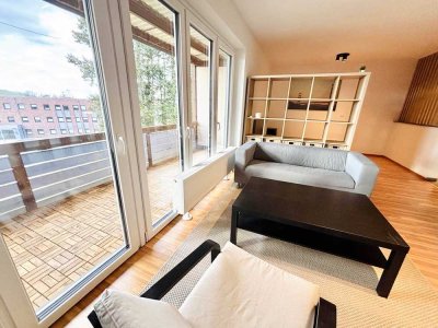 Charmante möblierte 1-Zimmer-Wohnung mit großem Balkon und moderner Ausstattung