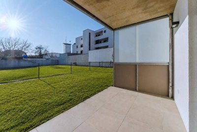 GARTENWOHNUNG mit 3-Zimmer - am Eck des Baukörpers - PREISWERT - Erstbezug