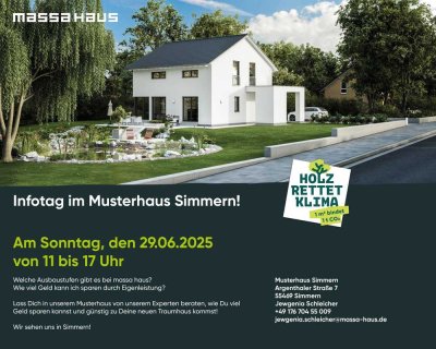 Musterhausbesichtigung am 29..Juni von 11-17 Uhr
