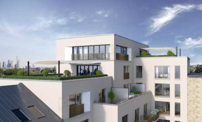 NEU fertiggstellt: Über den Dächern von Frankfurt - Riesiges Penthouse mit Traumblick!
