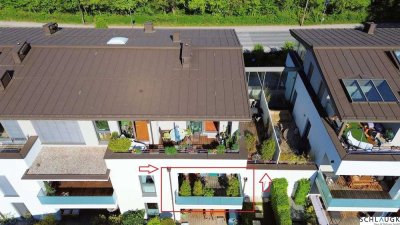 Schöne, sonnige 3-Zimmerwohnung mit 3 Traumterrassen in Planegg