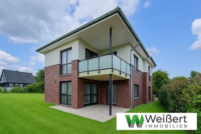 Exklusive Neubau-Luxuswohnung im 1. OG mit großem Balkon - Effizienzhaus 40 mitten in Itzehoe - Prov