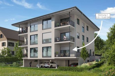 Moderne 3-Zimmer-Neubauwohnung in Lenzfried – Wohnen mit hoher Lebensqualität bei Kempten
