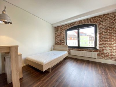 Ab 01.08.2025 | Voll möbliertes 1-Zimmer-Apartment in der historischen "Alten Werkshalle"