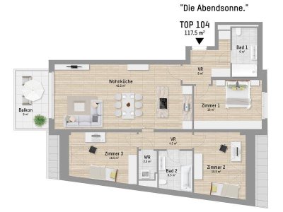Sonnige Aussichten auf 119 m². Freundlicher 4-Zimmer Wohntraum für entspannes Genießen am Balkon