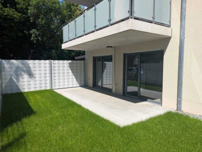 Neubauwohnung mit Garten, Einbauküche, Badewanne/Dusche nahe der Innenstadt!