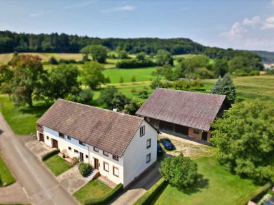 Großzügiges Anwesen mit Doppelhaus, Scheune & 5.170 m² Grundstück in Gottmadingen-Bietingen