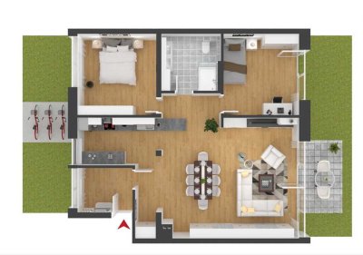 ** Wohnen im Herzen Metzingens - 3-Zimmer Erdgeschosswohnung mit Grünfläche **