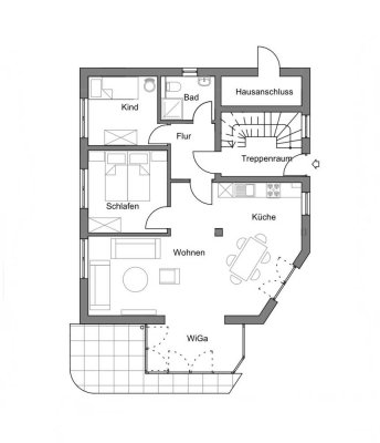 3 ZKB 72 m² Neubauwohnung im historischen Ortskern Wintergarten und Terrasse altersgerecht