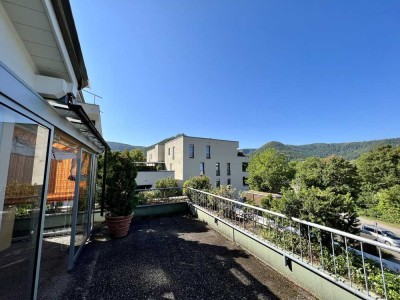 Kurgebiet: 1,5-Zi.-Wohnung mit großer Südterrasse und Weitblick am Breitenstein