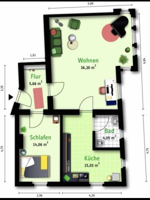 Nachmieter gesucht - 2-Zimmer Wohnung in Halle (Saale), Einzug 01.06.2026