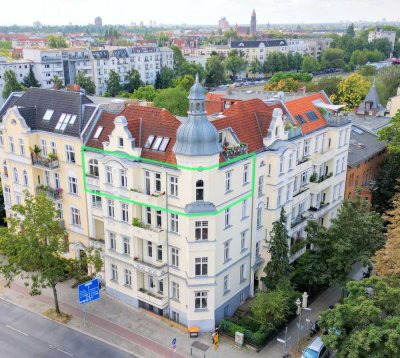 Stilvolle Gründerzeitwohnung mit Weitblick in herrschaftlichem Stuckaltbau