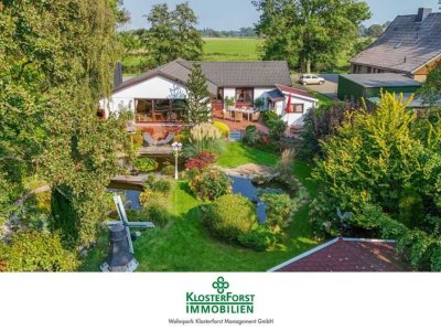 Idyllisches Wohnen auf dem Land - gepflegter Bungalow mit Traumgarten