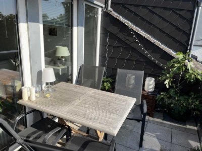 BEFRISTETE, möblierte 2-Zimmer-Wohnung mit 2 Balkonen in Köln-Bayenthal – bis 31.05.2027