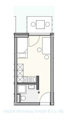 721+004 - Studenten-Apartment mit Terrasse und Duschbad als Neubau-Erstbezug!