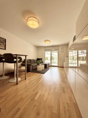 Single Apartment MÖBLIERT sonnige Terrasse und Garagenplatz am Krankenhaus