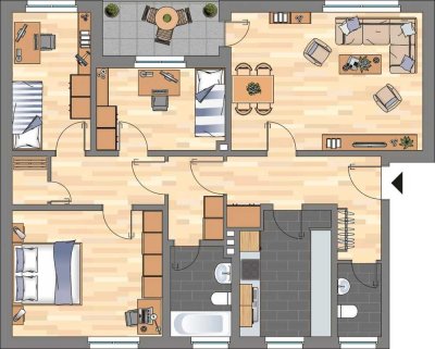 4-Zimmer-Wohnung in Wilhelmshaven Fedderwardergroden