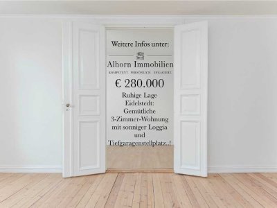 Ruhige Lage Eidelstedt: Gemütliche 3-Zimmer-Wohnung mit sonniger Loggia und Tiefgaragenstellplatz..!