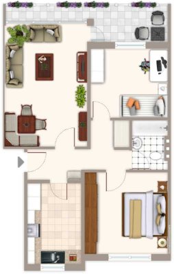 Ihr neues Zuhause ! gut geschnittenen  3-Zimmer-Wohnung imit Balkon in Wickrath-Mitte