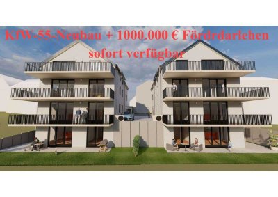 Neubau-Wohnung in Sörgenloch – KfW-55 genehmigt