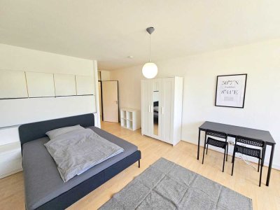 Ab 01.10.2026 Gemütlich + Möbliert ! 1 Zimmer Apartment mit Balkon + Einbauküche - ruhig in FFM-Nied