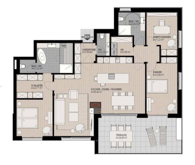 Residieren auf 132m² im Itterpark-Penthouse Nr.1